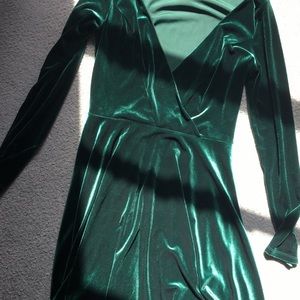 Kimchi Blue Dresses - Green velvet wrap dress Kimchi Blue Dresses - Green velvet wrap dress